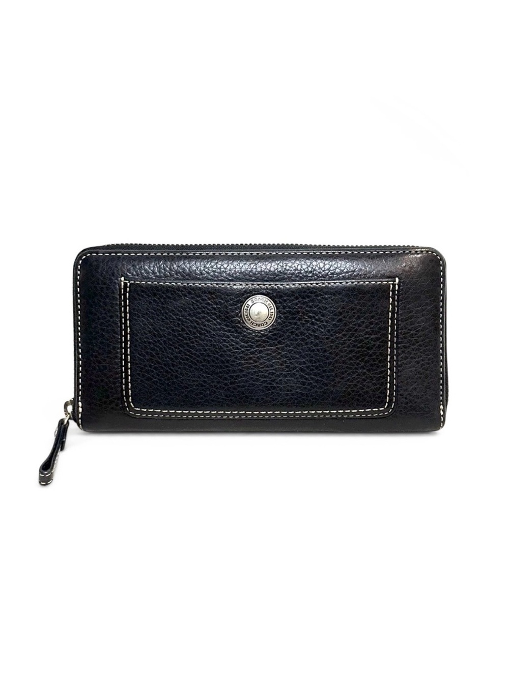 Coach Vintage Chelsea Zip Around Accordion Leather